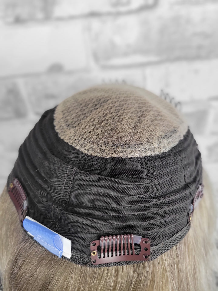 11" Closed Lace Topper - Platinum Ash (8x8)