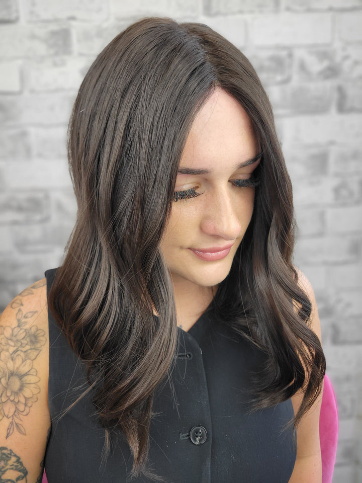16" Closed Lace Topper - Darkest Brown (8x8)