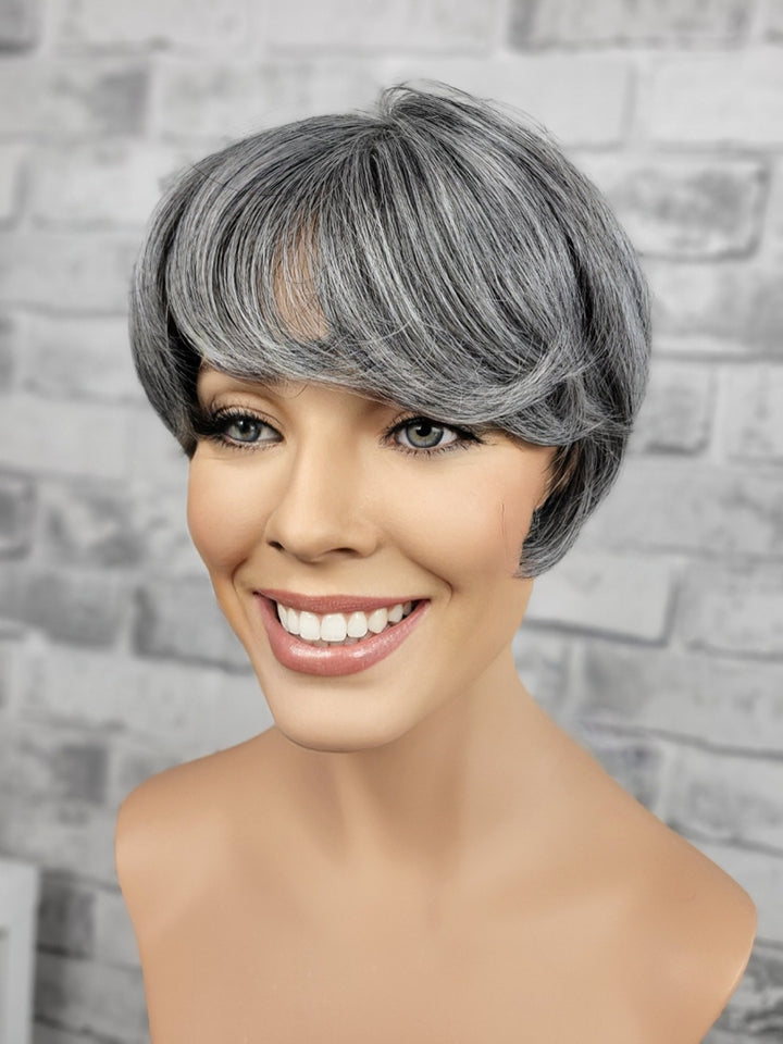 Pixie Synthetic Mono Top Wig - Salt'N'Pepper Shadow (S)