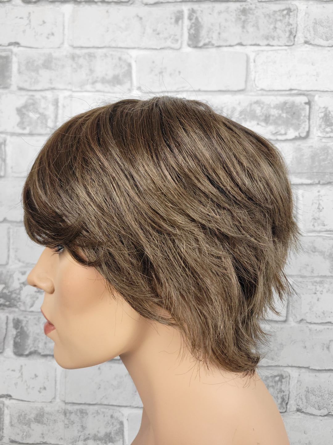 Pixie Synthetic Mono Top Wig - Brunetter (S)