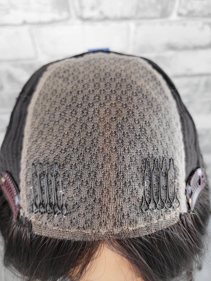 15" Closed Lace Topper - Darkest Brown (8x8)